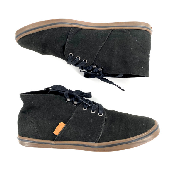 Vans Sneakers Womens Sz 10 Black Camryn Slim‎ Canvas Chukka Mid Top Skate Shoes - Picture 2 of 8